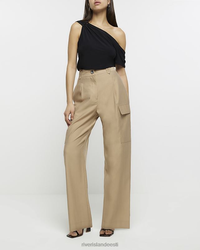 kehakate must naised River Island õlgadest drape top 44TLL4674