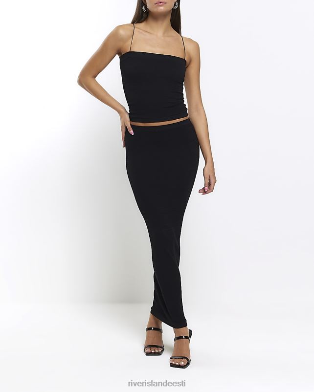 kehakate must naised River Island õmblusteta Cami top 44TLL745