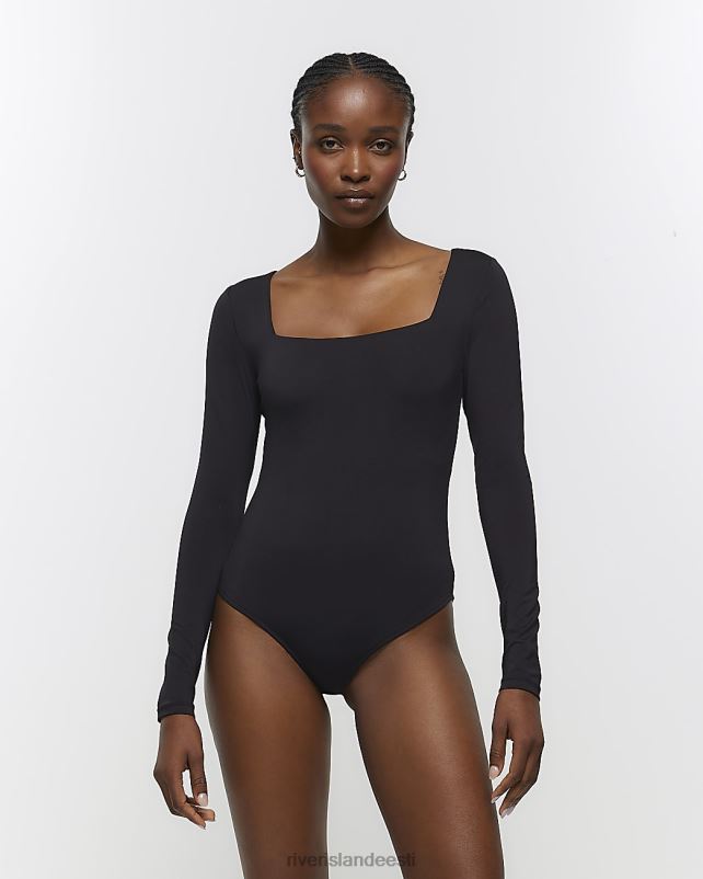 kehakate must naised River Island pikkade varrukatega body 44TLL93