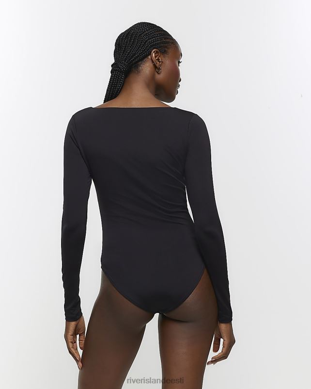 kehakate must naised River Island pikkade varrukatega body 44TLL93