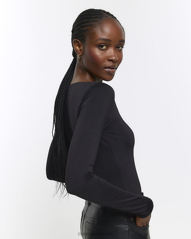 kehakate must naised River Island pikkade varrukatega body 44TLL93