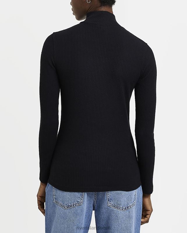 kehakate must naised River Island pikkade varrukatega kilpkonnakaelus 44TLL1742