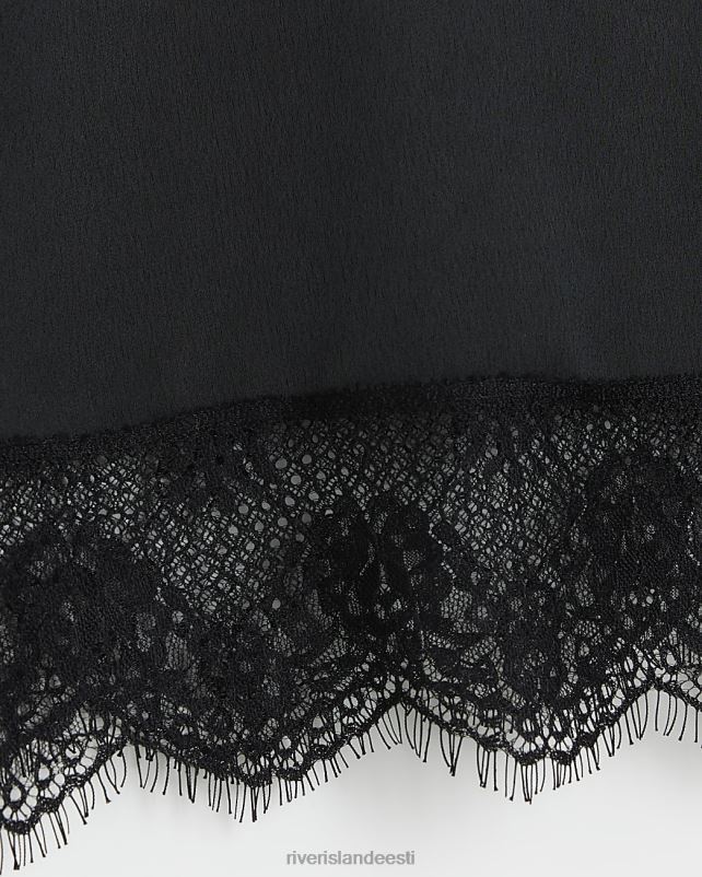 kehakate must naised River Island pitsäärega paakitops 44TLL4191