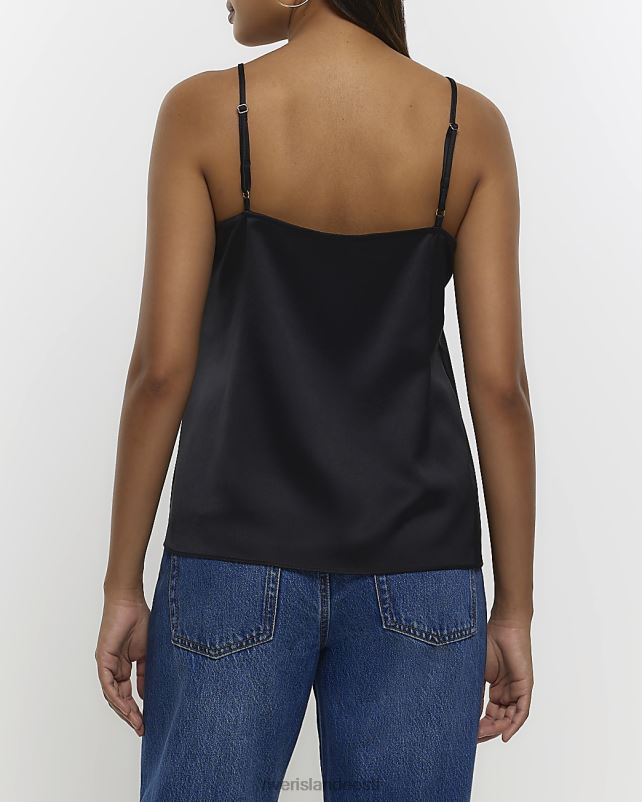 kehakate must naised River Island pitsist detail Cami top 44TLL1310