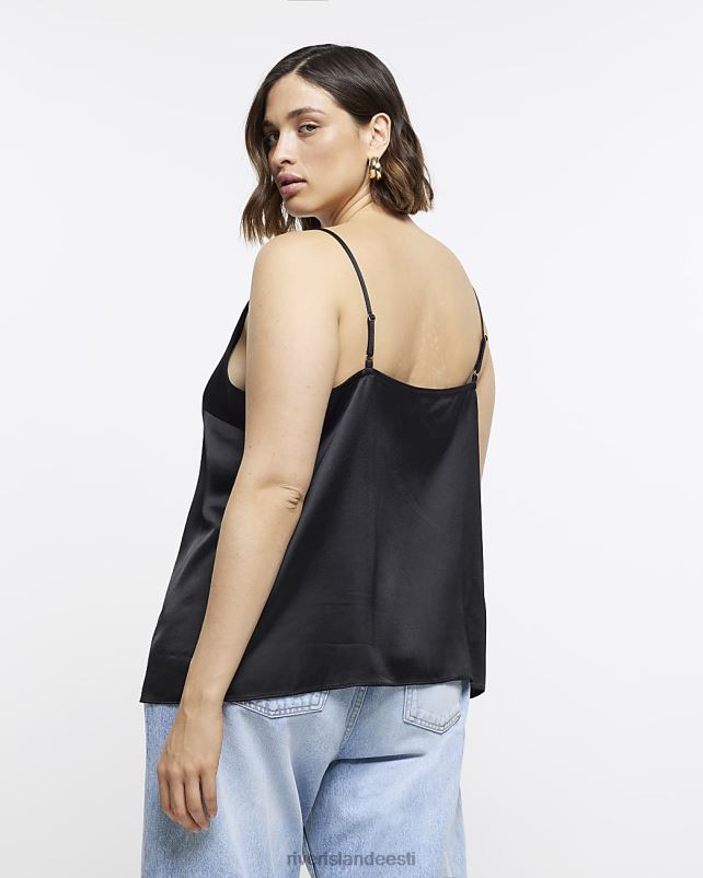 kehakate must naised River Island pluss cami top 44TLL2256
