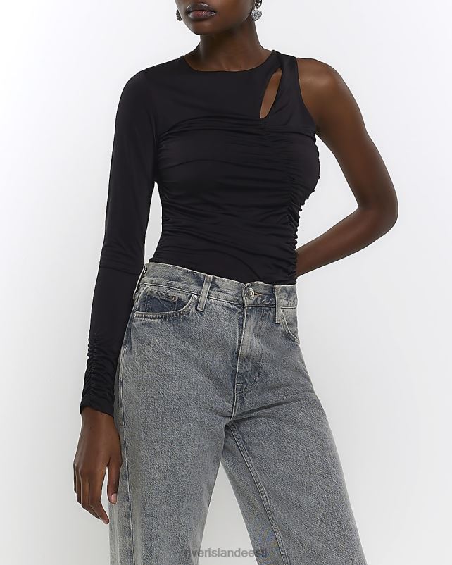 kehakate must naised River Island rühitud üks õlapealne 44TLL4332