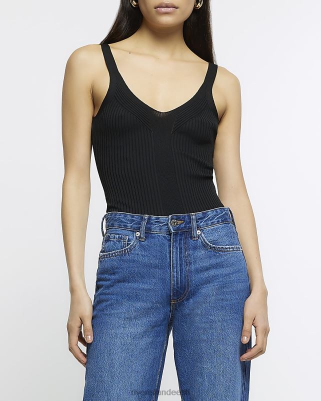 kehakate must naised River Island soonik kootud vest 44TLL1883