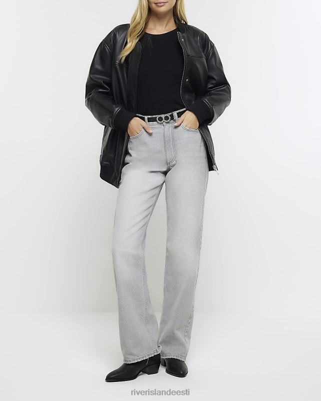 kehakate must naised River Island soonikuga võidusõitja vesti ülaosa 44TLL98