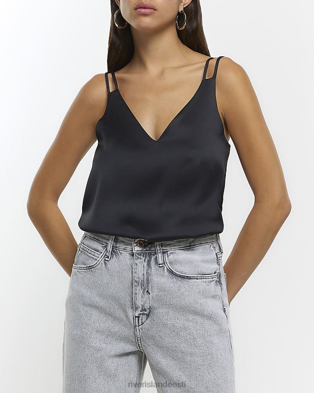 kehakate must naised River Island topeltrihmaga cami top 44TLL1234