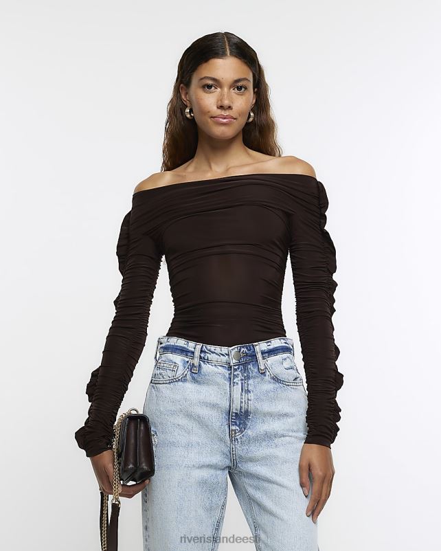 kehakate pruun naised River Island rusuv bardot body 44TLL498