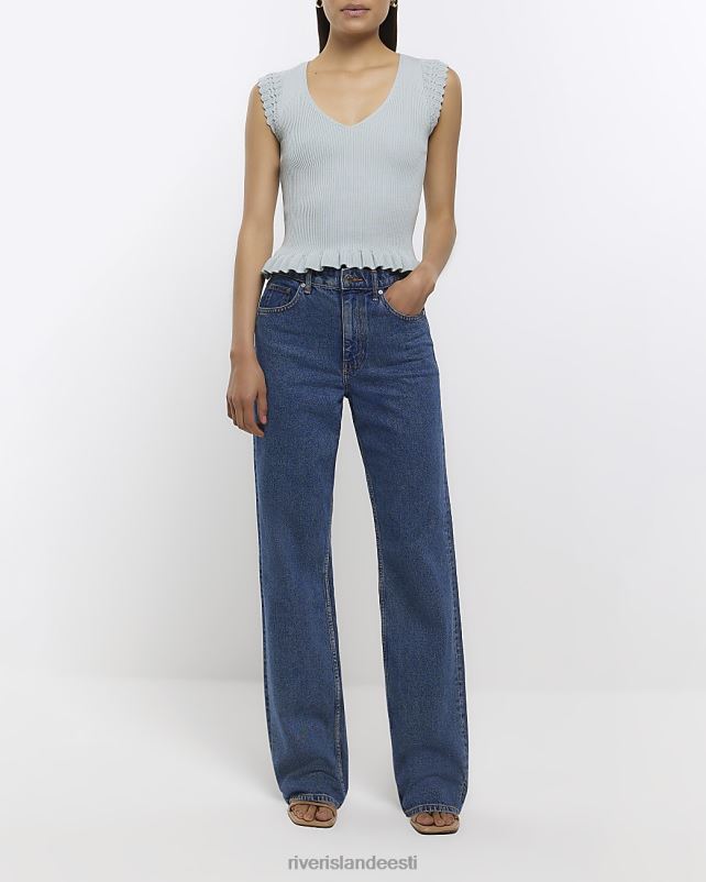 kehakate roheline naised River Island kootud volangvest 44TLL1561