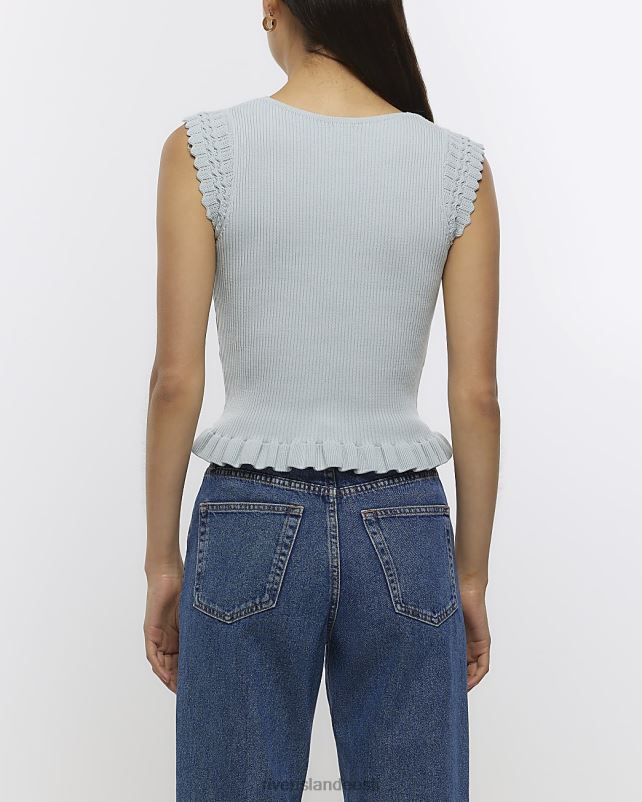 kehakate roheline naised River Island kootud volangvest 44TLL1561