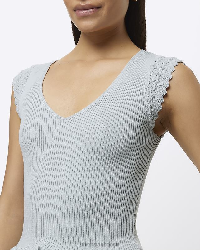 kehakate roheline naised River Island kootud volangvest 44TLL1561