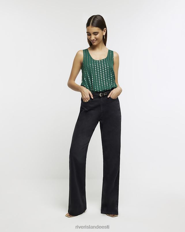 kehakate roheline naised River Island litrid tank top 44TLL3817