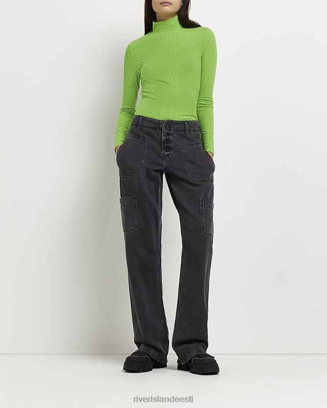 kehakate roheline naised River Island pikkade varrukatega kilpkonnakaelus 44TLL1745