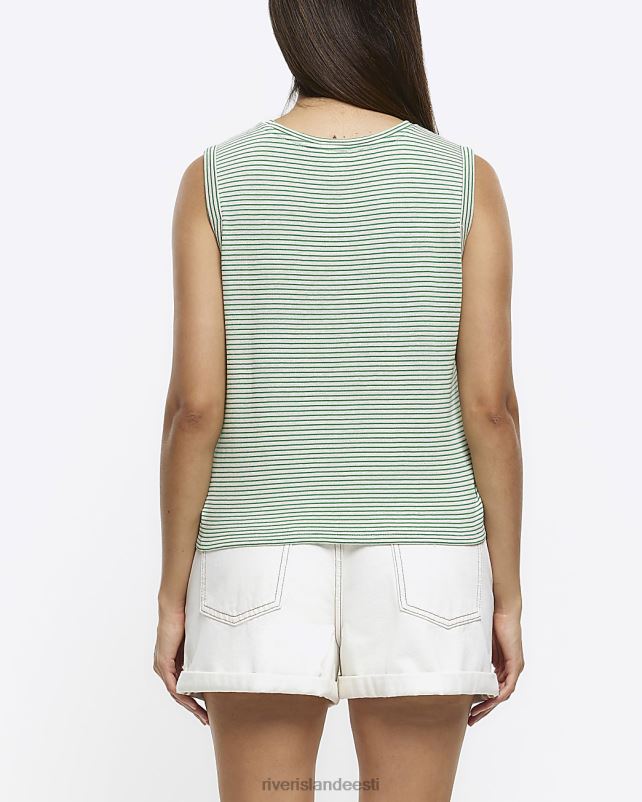 kehakate roheline naised River Island triibuga tikitud vest 44TLL4520