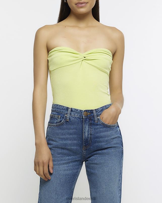kehakate roheline naised River Island twist eesmine bandeau top 44TLL1430