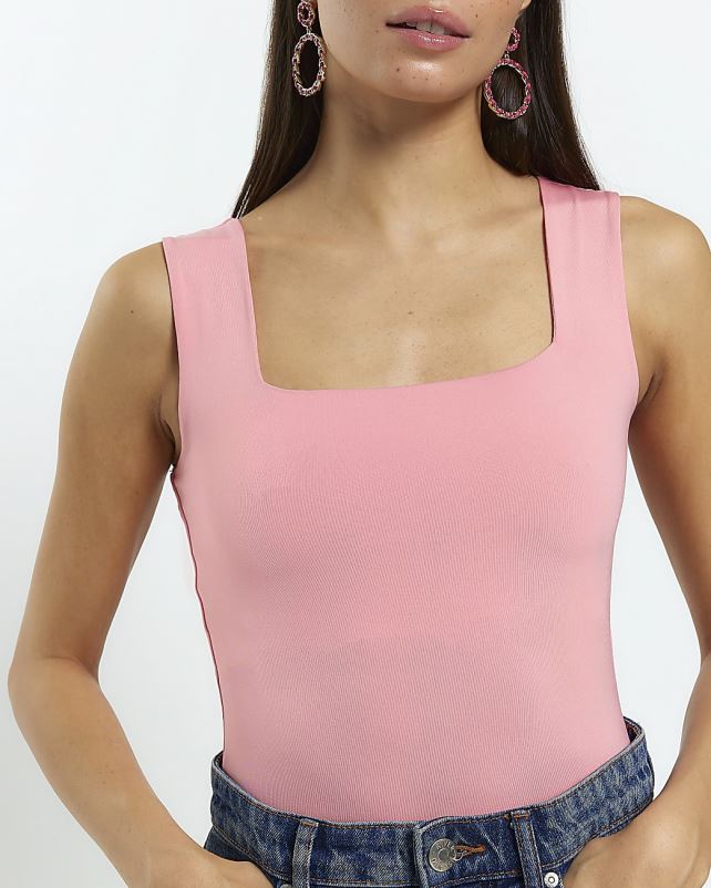 kehakate roosa naised River Island kandilise kaelusega body 44TLL388