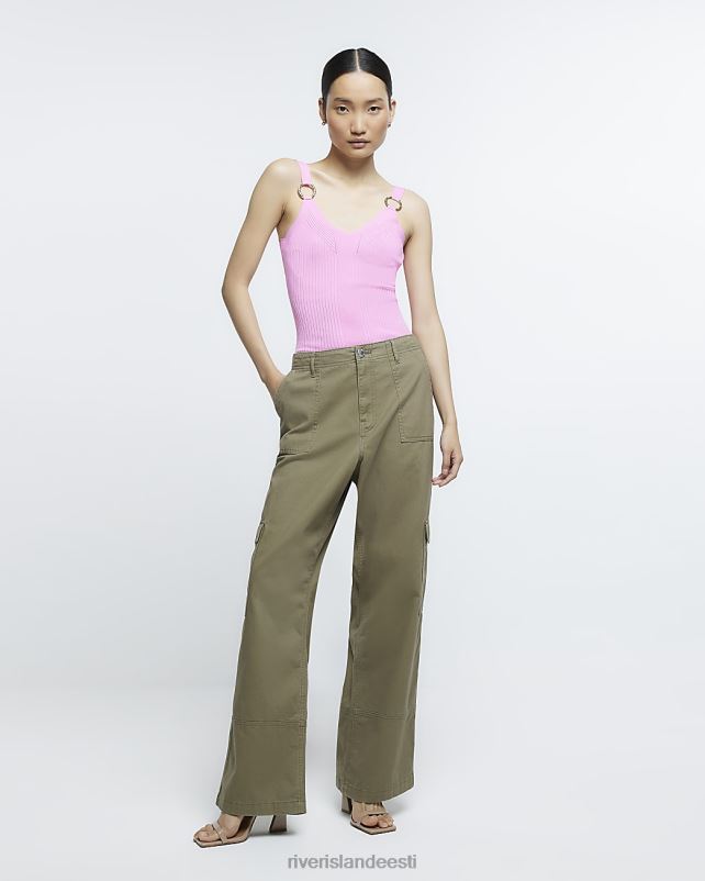 kehakate roosa naised River Island soonik kootud vest 44TLL1065