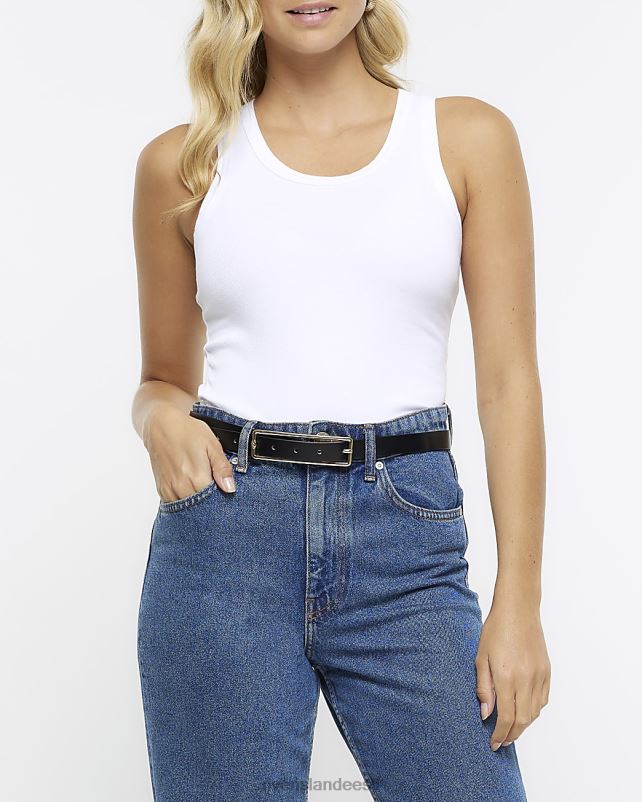 kehakate valge naised River Island kühvel kaelusega vest 44TLL1164