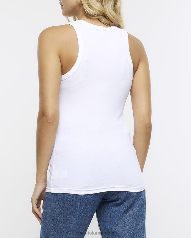 kehakate valge naised River Island kühvel kaelusega vest 44TLL1164