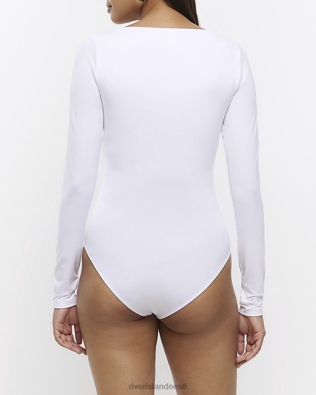 kehakate valge naised River Island pikkade varrukatega body 44TLL95