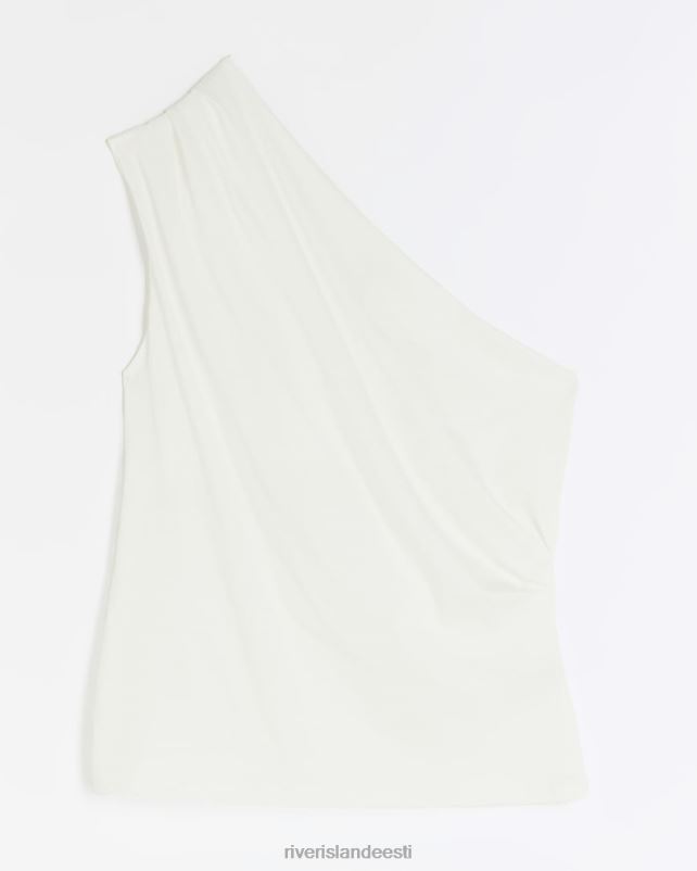 kehakate valge naised River Island plisseeritud üks õlapealne 44TLL3924