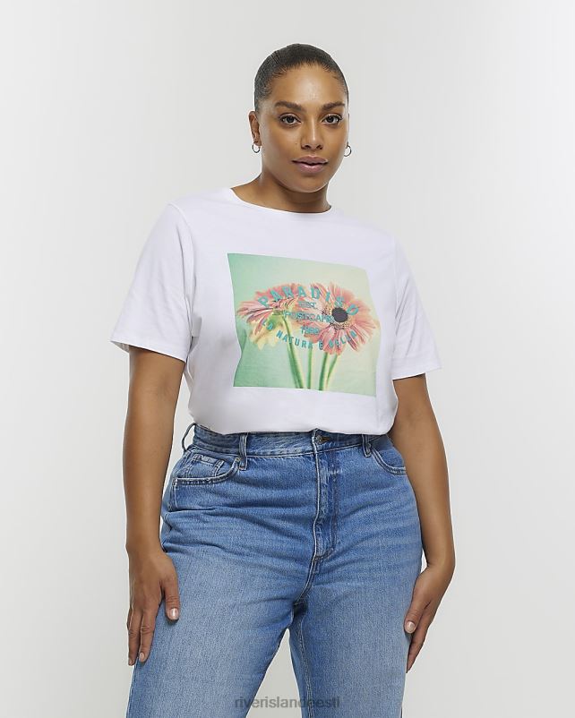 kehakate valge naised River Island pluss lillegraafika 44TLL5101
