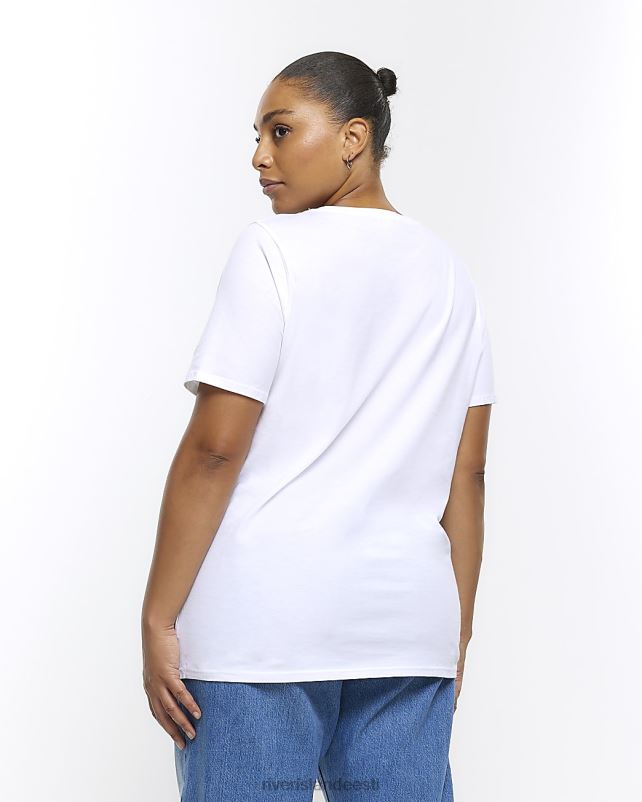 kehakate valge naised River Island pluss lillegraafika 44TLL5101