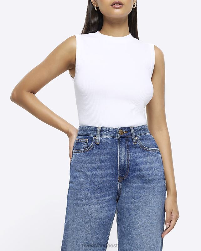 kehakate valge naised River Island ribipaagi ülaosa 44TLL1157