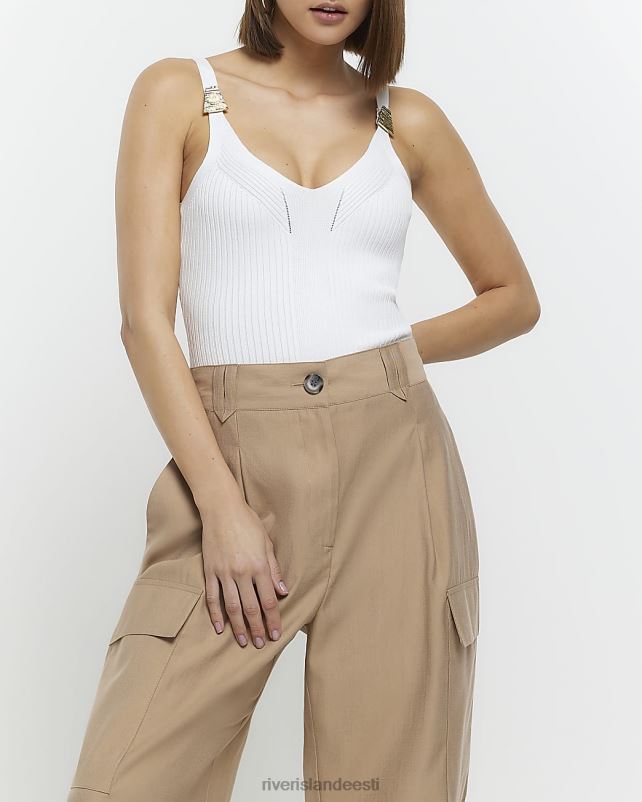 kehakate valge naised River Island soonik kolmnurk vest 44TLL1739