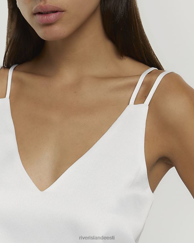 kehakate valge naised River Island topeltrihmaga cami top 44TLL1235