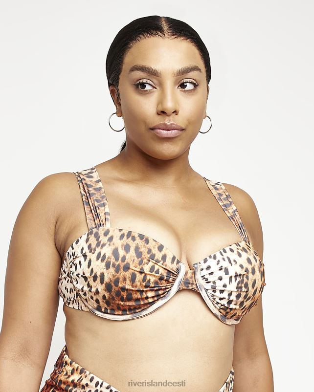 kehakate beež naised River Island pluss loomade bikiinid 44TLL2238