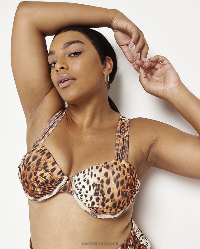 kehakate beež naised River Island pluss loomade bikiinid 44TLL2238