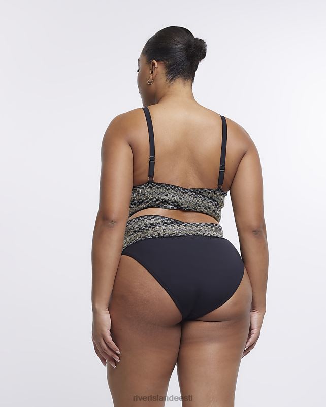 kehakate must naised River Island pluss sukeldunud bikiinitops 44TLL5212
