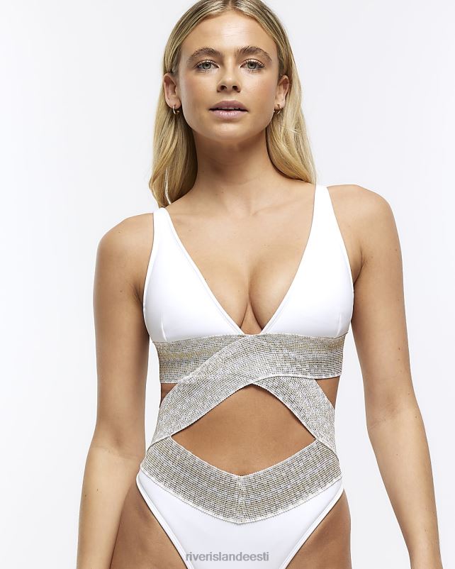 kehakate valge naised River Island mähis ujumistrikoo 44TLL1891