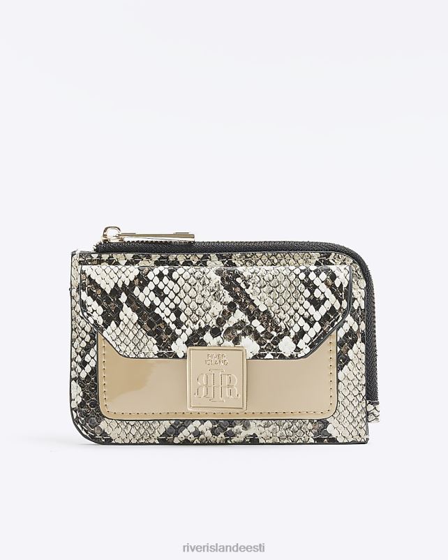 tarvikud pruun naised River Island snake ri monogrammi kaardihoidja 44TLL1206