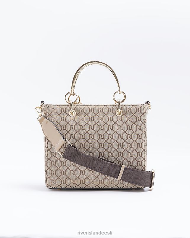 tarvikud beež naised River Island žakaarri monogramm kandekott 44TLL367