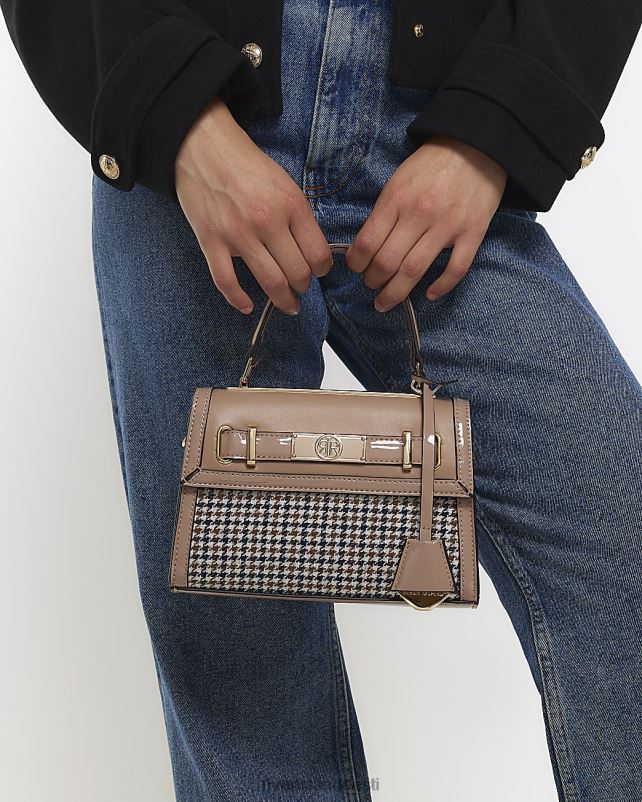 tarvikud beež naised River Island check mini kandekott 44TLL4313