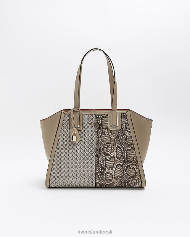 tarvikud beež naised River Island ussimustriga võlukott 44TLL4468