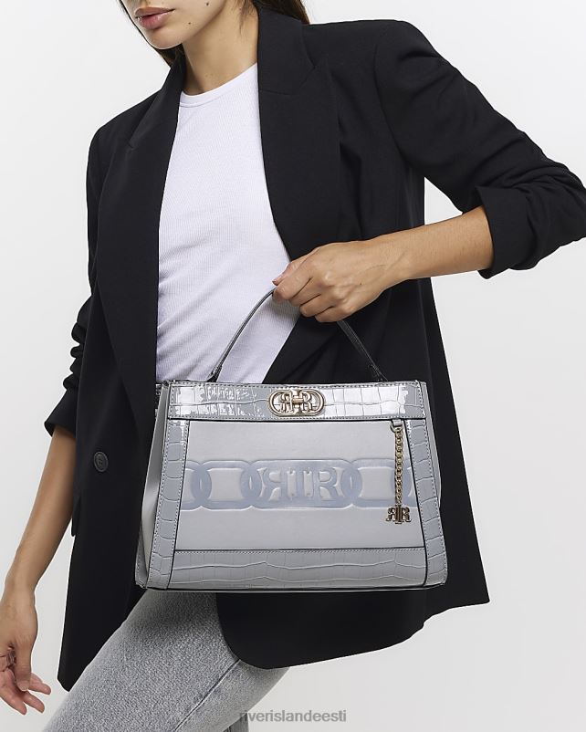 tarvikud hall naised River Island Croc reljeefne kandekott 44TLL1085