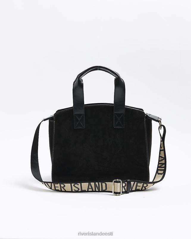 tarvikud must naised River Island Croc reljeefne kandekott 44TLL3779