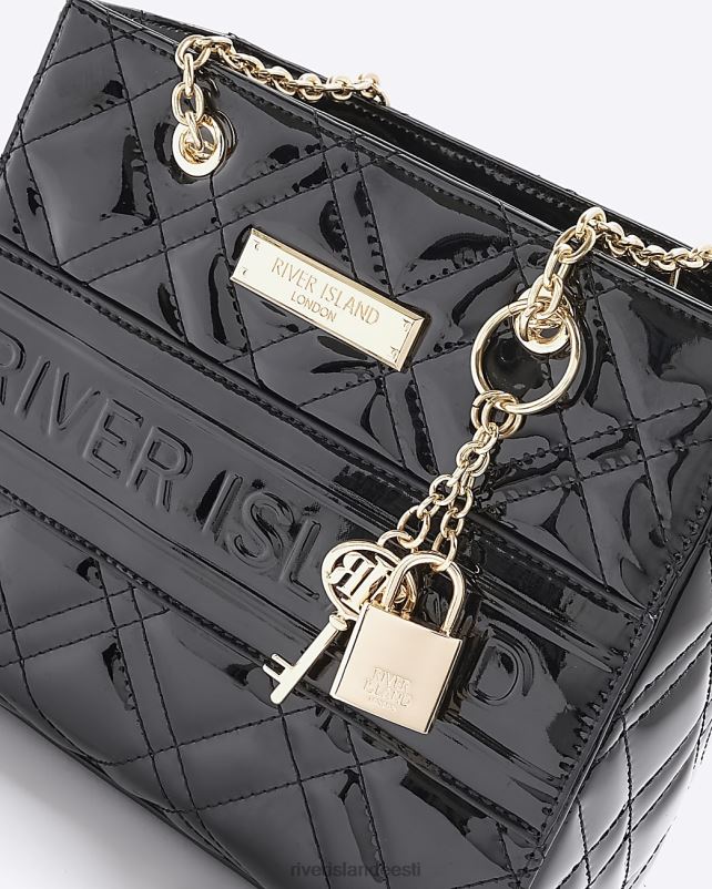 tarvikud must naised River Island reljeefne kett-kott 44TLL3907