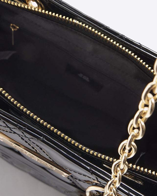 tarvikud must naised River Island reljeefne kett-kott 44TLL3907