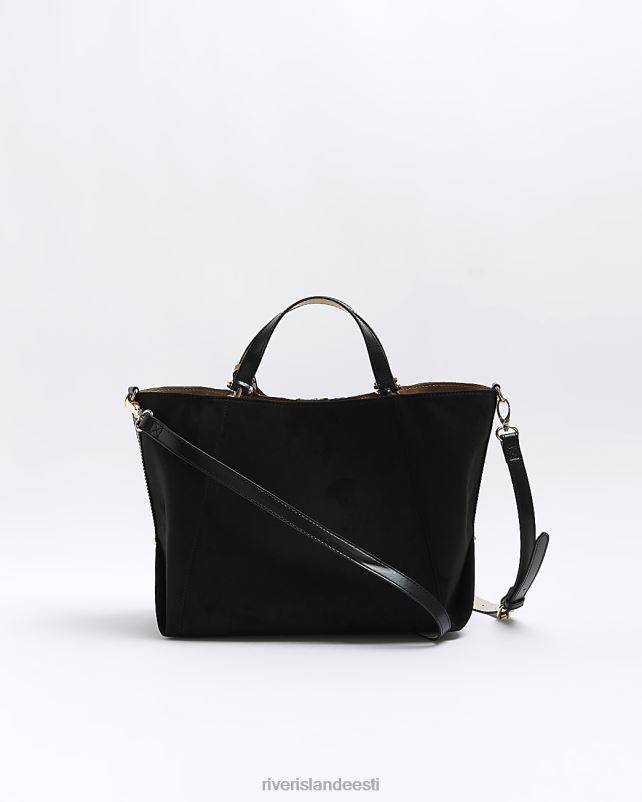 tarvikud must naised River Island ri monogramm lint kandekott 44TLL4150