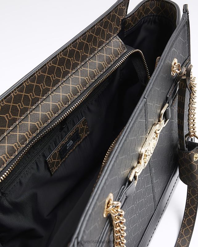 tarvikud must naised River Island ri monogrammi kandekott 44TLL3716