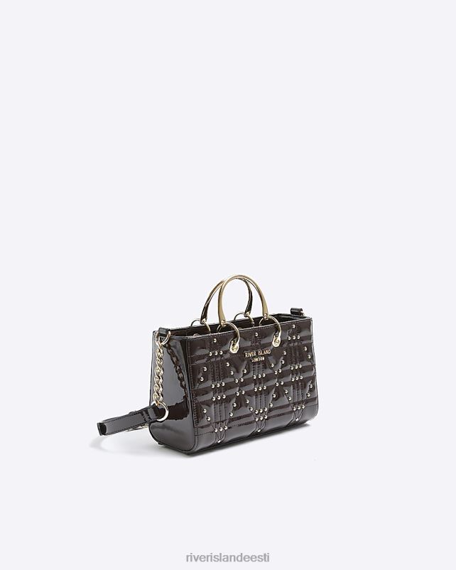 tarvikud pruun naised River Island patenteeritud naastudega kandekott 44TLL1020