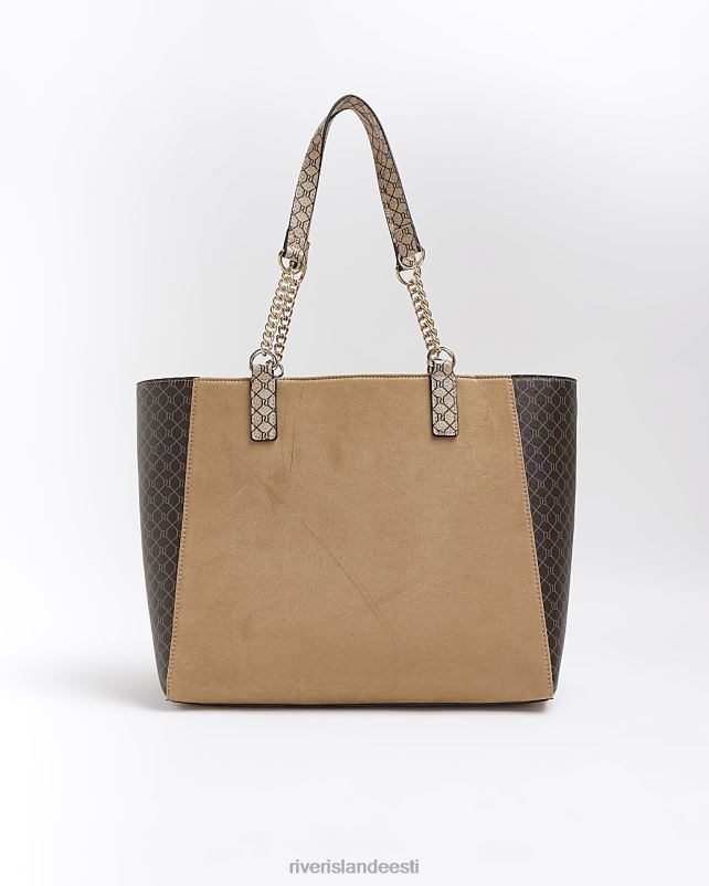 tarvikud pruun naised River Island ri monogrammi kandekott 44TLL3837