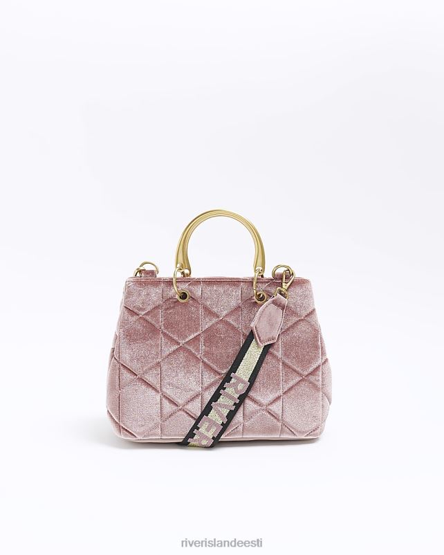 tarvikud roosa naised River Island sametist tepitud kandekott 44TLL212
