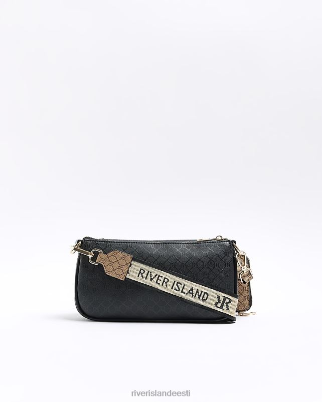 tarvikud must naised River Island monogramm kott 44TLL482